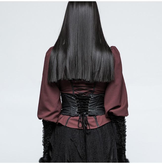 Women's Gothic Lolita Lace Up Faux Leather Girdle