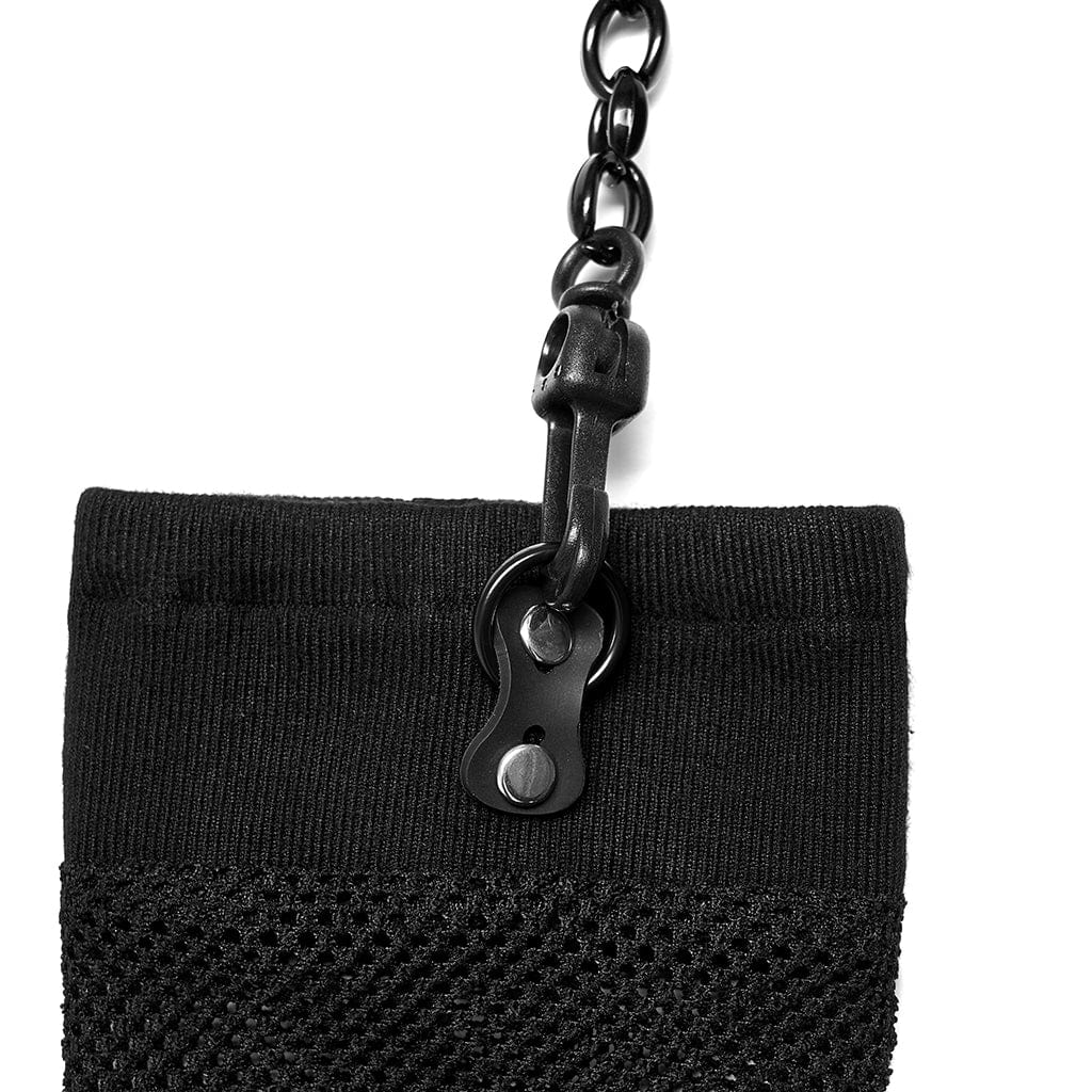 PUNK RAVE Women's Gothic Mesh Arm Sleeves with Detachable Choker