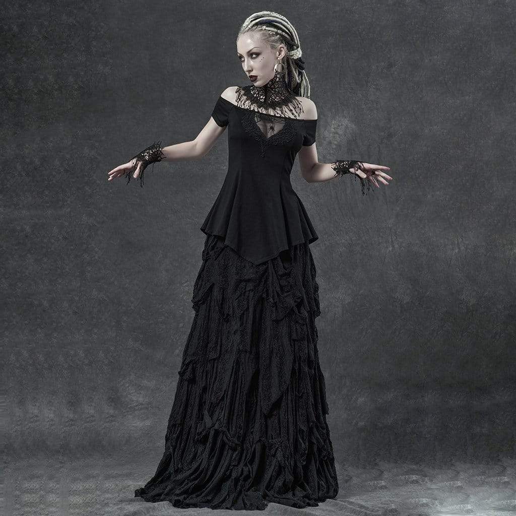 Women's Gothic Tassels Ripped Neckwears And Arm Sleeves