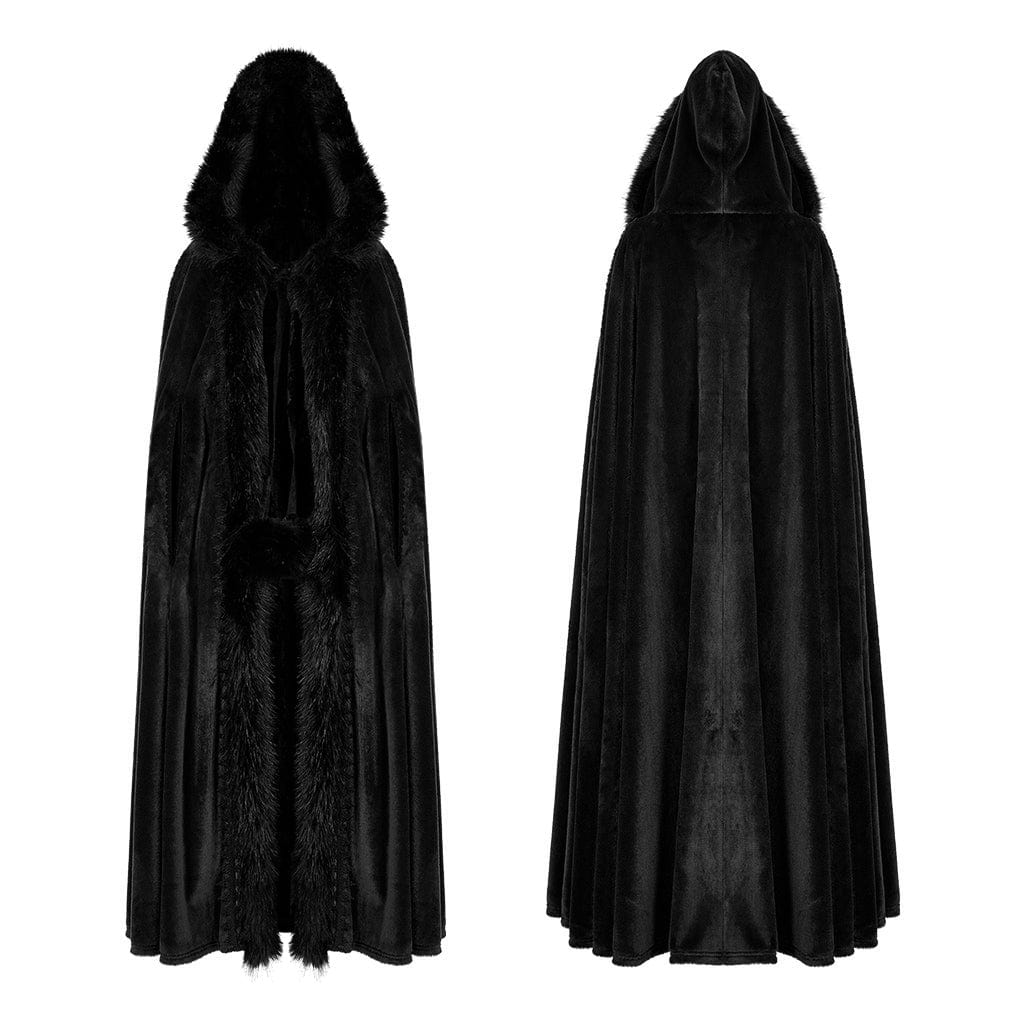 PUNK RAVE Women's Gothic Vintage Gradient Long Cloak