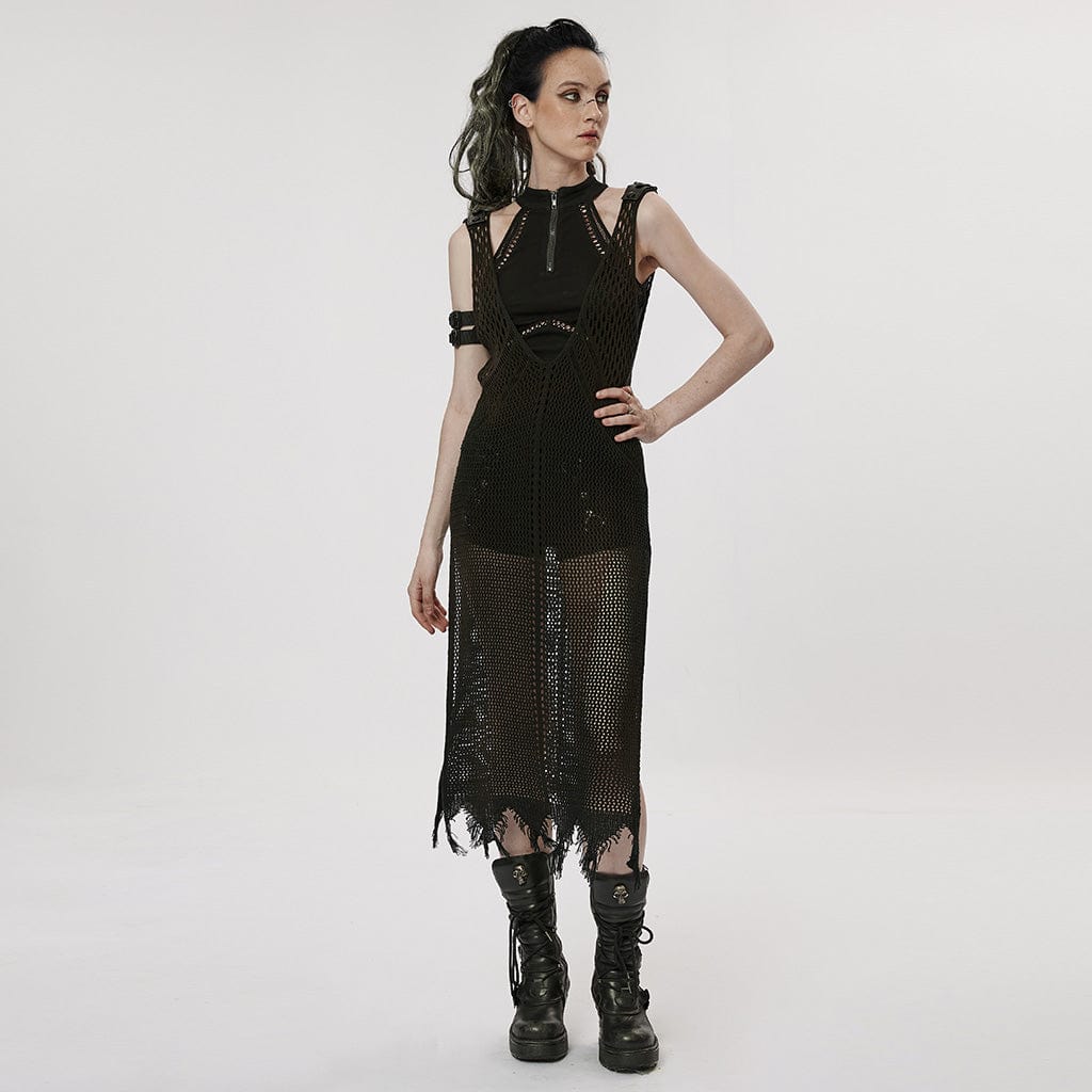 PUNK RAVE Women's Punk Buckle Nylon Bracelet