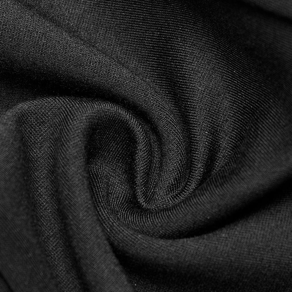 PUNK RAVE Women's Punk Eyelet Leggings with Faux Leather Leg Warmers