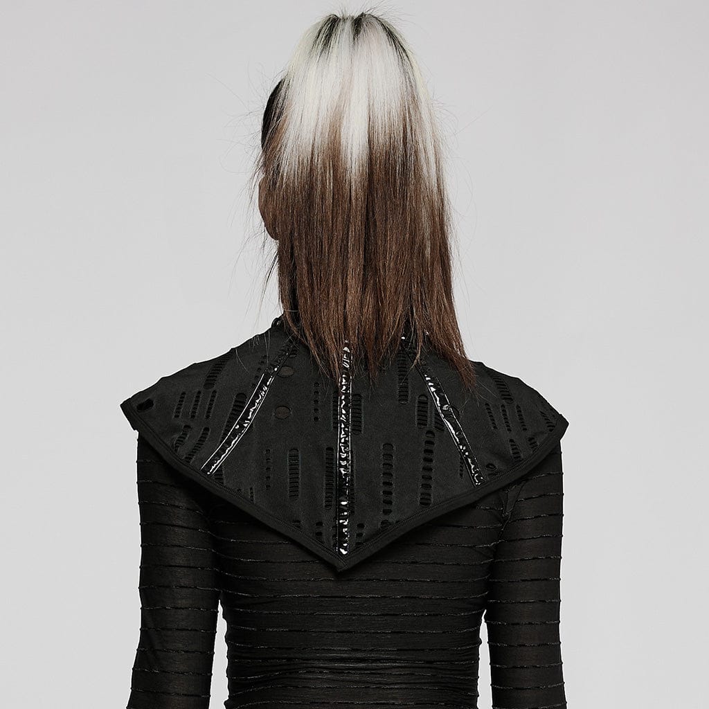 PUNK RAVE Women's Punk Ripped Mesh Cape