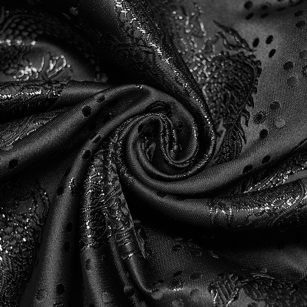 Punk Rave Women's Punk Side Zip Jacquard Short Skirt with Garter