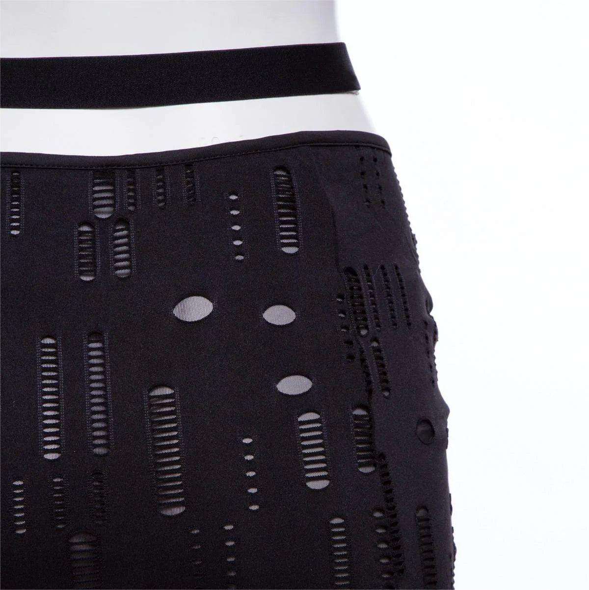 RNG Women's Grunge Buckle Ripped Skirt