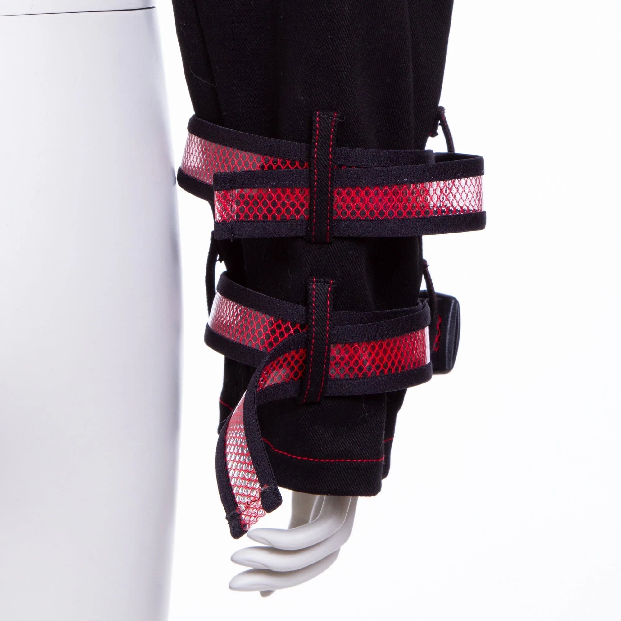 RNG Women's Grunge Stand Collar Straps Short Jacket Red