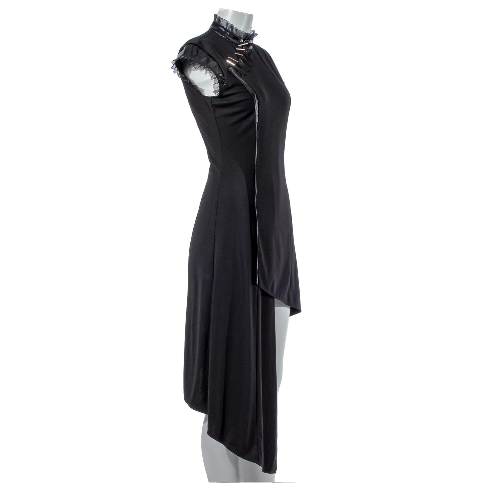 RNG Women's Punk Cheongsam Collar Irregular Dress