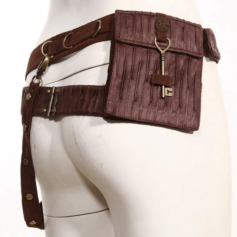 RQ-BL Goth Waist Belt with Pouch