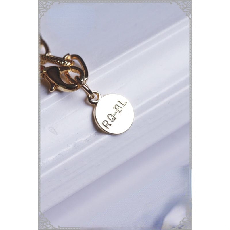 RQ-BL Women's Steampunk Bowknot Crown Necklace