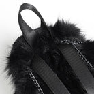 DEVIL FASHION Women's Gothic Plush Chains Spider Backpack Black