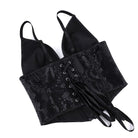 Kobine Women's Gothic Snakeskin Pattern Lace-up Overbust Corset