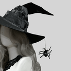 Kobine Women's Gothic Ruched Crooked Witch Hat