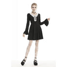 Darkinlove Womeb's Lace Collar Flare Sleeve Dresses
