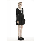 Darkinlove Womeb's Lace Collar Flare Sleeve Dresses