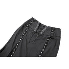 Darkinlove Women's Cyberpunk Lace-up Eyelet Mesh Splice Mermaid Skirt