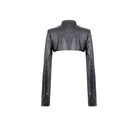 Darkinlove Women's Cyberpunk Spiked Cutout Long Sleeve Cape