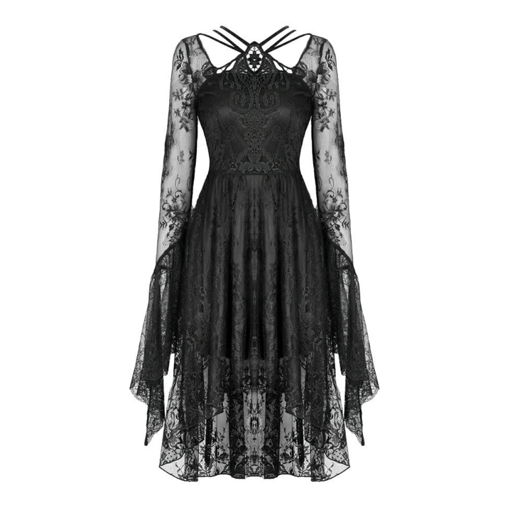 Darkinlove Women's Gorgeous Long Sleeved Lacey Oveerlaid Dresses