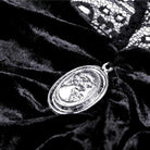 Darkinlove Women's Goth Off Shoulder Floral Lace Sleeve Velet Tops