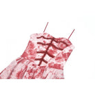Darkinlove Women's Gothic Asymmetric Tiered Tie-dye Slip Dress