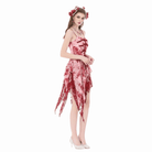 Darkinlove Women's Gothic Asymmetric Tiered Tie-dye Slip Dress