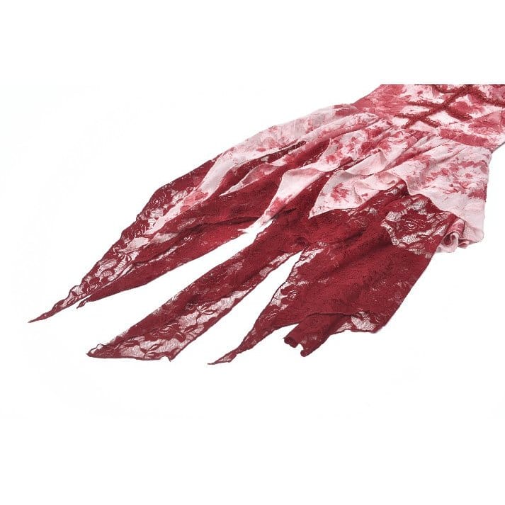 Darkinlove Women's Gothic Asymmetric Tiered Tie-dye Slip Dress