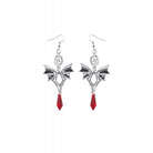 Darkinlove Women's Gothic Bat Ruby Earrings