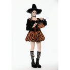 Darkinlove Women's Gothic Bat Star Moon Pattern Pumpkin-shaped Handbag