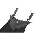 Darkinlove Women's Gothic Bat Wing Buckle Suspender Dress with Tail