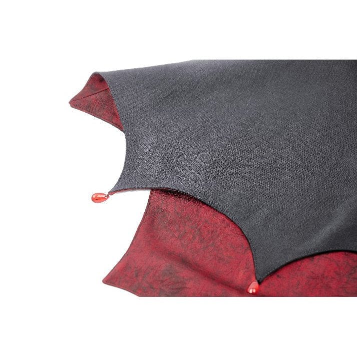 Darkinlove Women's Gothic Batwing Diamond Cape Black Red