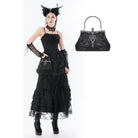 Darkinlove Women's Gothic Beaded Diamante Evening Bag