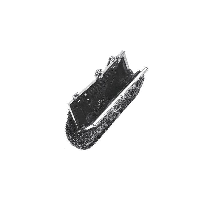 Darkinlove Women's Gothic Beaded Diamante Evening Bag