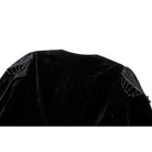 Darkinlove Women's Gothic Beaded Tassel Lace Trim Bell Sleeve Velvet Top