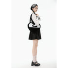 Darkinlove Women's Gothic Bow Black&White Heart Bag