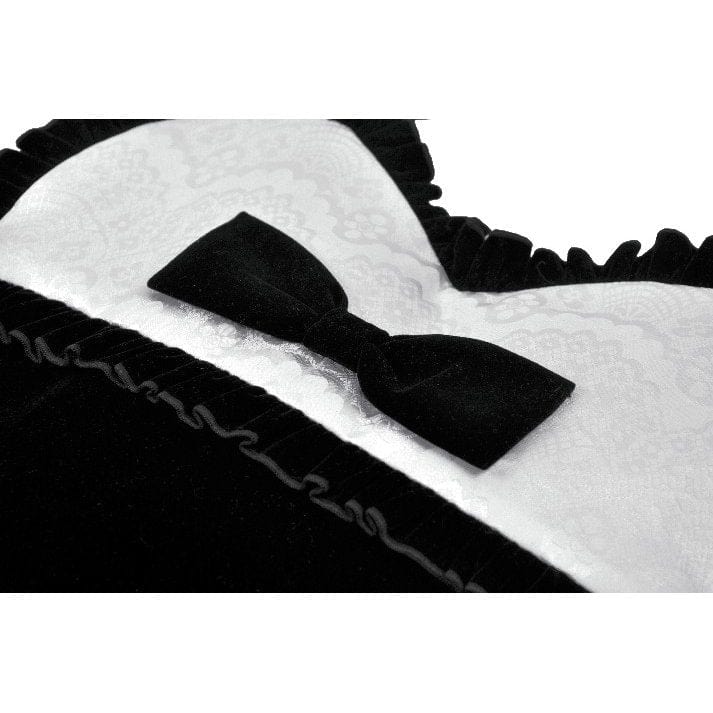 Darkinlove Women's Gothic Bow Black&White Heart Bag