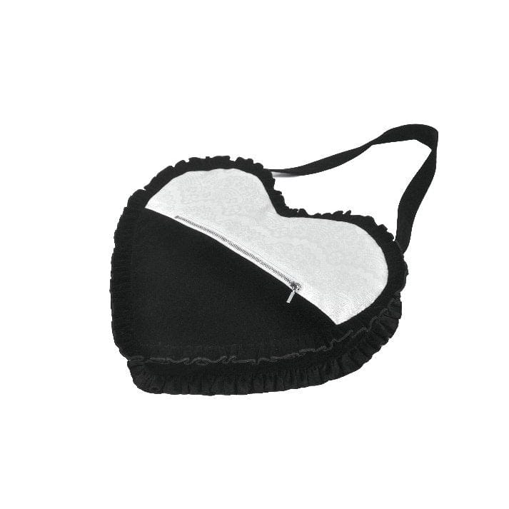 Darkinlove Women's Gothic Bow Black&White Heart Bag