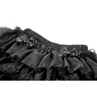 Darkinlove Women's Gothic Bowknot Lace-Trimmed Tiered Shorts