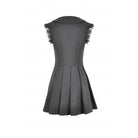 Darkinlove Women's Gothic Bowknot Pleated Sleeveless Dress
