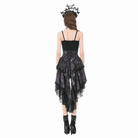 Darkinlove Women's Gothic Butterfly Bowknot Lace-up High-Low Skirt