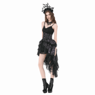 Darkinlove Women's Gothic Butterfly Bowknot Lace-up High-Low Skirt