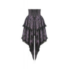 Darkinlove Women's Gothic Butterfly Bowknot Lace-up High-Low Skirt