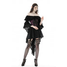 Darkinlove Women's Gothic Butterfly Embroidered Lace Underbust Corset