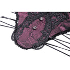 Darkinlove Women's Gothic Butterfly Embroidered Lace Underbust Corset