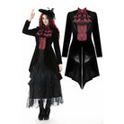 Darkinlove Women's Gothic Contrast Color Mock Two-piece Swallow-tailed Jacket
