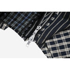 Darkinlove Women's Gothic Contrast Color Plaid Pleated Skirt