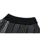 Darkinlove Women's Gothic Contrast Color Plaid Pleated Skirt