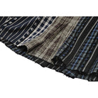 Darkinlove Women's Gothic Contrast Color Plaid Pleated Skirt