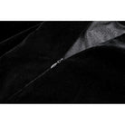 Darkinlove Women's Gothic Cross Decor Velvet Splice Jacquard Long Sleeved Dress