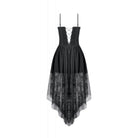 Darkinlove Women's Gothic Cross Floral Sheer Slip Dress with Tail