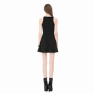 Darkinlove Women's Gothic Cross Plunging Lace-up Short Dress