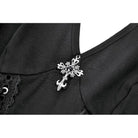 Darkinlove Women's Gothic Cross Plunging Lace-up Short Dress
